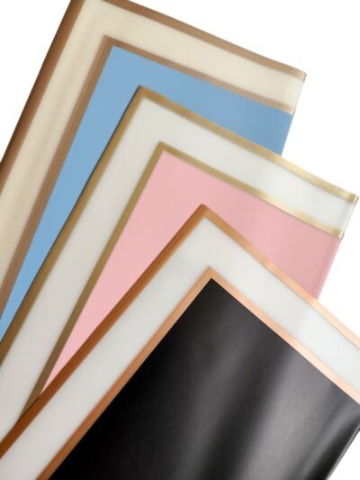 Papel Coreano Doble Borde Dorado